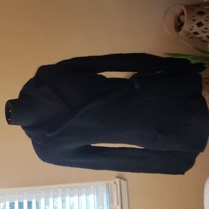 Newport News Easy Style Black Wrap Sweater